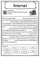 Vorschau - Unterrichtsreihen - Internet Lückentext mit Wortspeicher Hörverstehen und Suchsel - Seite 1