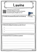 Vorschau - Stundenentwürfe - Lawine Lückentext mit Wortspeicher Hörverstehen und Suchsel - Seite 3