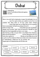 Vorschau - Unterrichtsreihen - Dubai Lückentext mit Wortspeicher Hörverstehen und Suchsel - Seite 1