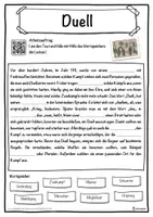Vorschau - Unterrichtsreihen - Duell Lückentext mit Wortspeicher Hörverstehen und Suchsel - Seite 1