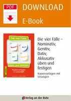 Vorschau - Arbeitsblätter - Die vier Fälle – Nominativ, Genitiv, Dativ, Akkusativ üben und festigen: Kopiervorlagen mit Lösungen - Seite 1