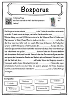 Vorschau - Unterrichtsreihen - Bosporus Lückentext mit Wortspeicher Hörverstehen und Suchsel - Seite 1