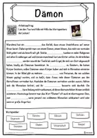 Vorschau - Unterrichtsreihen - Dämon Lückentext mit Wortspeicher Hörverstehen und Suchsel - Seite 1