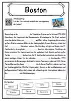 Vorschau - Unterrichtsreihen - Boston Lückentext mit Wortspeicher Hörverstehen und Suchsel - Seite 1