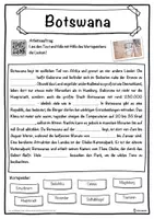 Vorschau - Unterrichtsreihen - Botswana Lückentext mit Wortspeicher Hörverstehen und Suchsel - Seite 1