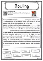Vorschau - Unterrichtsreihen - Bowling Lückentext mit Wortspeicher Hörverstehen und Suchsel - Seite 1