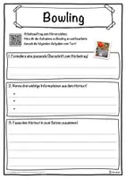 Vorschau - Unterrichtsreihen - Bowling Lückentext mit Wortspeicher Hörverstehen und Suchsel - Seite 3