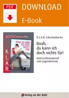 Vorschau - Arbeitsblätter - Boah, da kann ich doch nichts für!: Unterrichtsmaterial zum Jugendroman - Seite 1