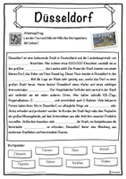 Vorschau - Unterrichtsreihen - Düsseldorf Lückentext mit Wortspeicher Hörverstehen und Suchsel - Seite 1