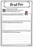Vorschau - Unterrichtsreihen - Brad Pitt Lückentext mit Wortspeicher Hörverstehen und Suchsel - Seite 3