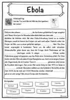 Vorschau - Unterrichtsreihen - Ebola Lückentext mit Wortspeicher Hörverstehen und Suchsel - Seite 1