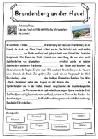 Vorschau - Unterrichtsreihen - Brandenburg an der Havel Lückentext mit Wortspeicher Hörverstehen und Suchsel - Seite 1