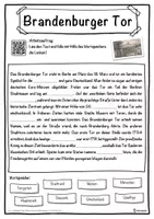 Vorschau - Unterrichtsreihen - Brandenburger Tor Lückentext mit Wortspeicher Hörverstehen und Suchsel - Seite 1