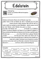 Vorschau - Unterrichtsreihen - Edelstein Lückentext mit Wortspeicher Hörverstehen und Suchsel - Seite 1