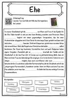 Vorschau - Unterrichtsreihen - Ehe Lückentext mit Wortspeicher Hörverstehen und Suchsel - Seite 1
