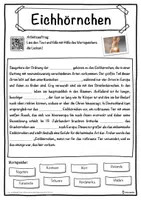 Vorschau - Unterrichtsreihen - Eichhörnchen Lückentext mit Wortspeicher Hörverstehen und Suchsel - Seite 1