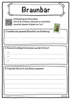Vorschau - Unterrichtsreihen - Braunbär Lückentext mit Wortspeicher Hörverstehen und Suchsel - Seite 3