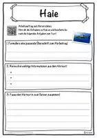 Vorschau - Unterrichtsreihen - Haie Lückentext mit Wortspeicher Hörverstehen und Suchsel - Seite 3