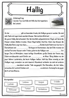 Vorschau - Unterrichtsreihen - Hallig Lückentext mit Wortspeicher Hörverstehen und Suchsel - Seite 1