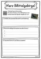 Vorschau - Unterrichtsreihen - Harz (Mittelgebirge) Lückentext mit Wortspeicher Hörverstehen und Suchsel - Seite 3