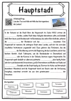 Vorschau - Unterrichtsreihen - Hauptstadt Lückentext mit Wortspeicher Hörverstehen und Suchsel - Seite 1