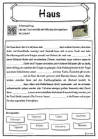Vorschau - Unterrichtsreihen - Haus Lückentext mit Wortspeicher Hörverstehen und Suchsel - Seite 1