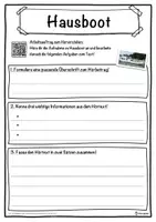 Vorschau - Unterrichtsreihen - Hausboot Lückentext mit Wortspeicher Hörverstehen und Suchsel - Seite 3