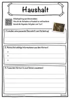 Vorschau - Unterrichtsreihen - Haushalt Lückentext mit Wortspeicher Hörverstehen und Suchsel - Seite 3