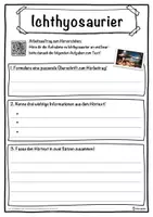 Vorschau - Unterrichtsreihen - Ichthyosaurier Lückentext mit Wortspeicher Hörverstehen und Suchsel - Seite 3