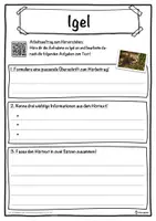 Vorschau - Unterrichtsreihen - Igel Lückentext mit Wortspeicher Hörverstehen und Suchsel - Seite 3