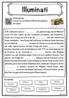 Vorschau - Unterrichtsreihen - Illuminati Lückentext mit Wortspeicher Hörverstehen und Suchsel - Seite 1