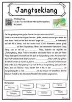 Vorschau - Unterrichtsreihen - Jangtsekiang Lückentext mit Wortspeicher Hörverstehen und Suchsel - Seite 1