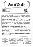 Vorschau - Unterrichtsreihen - Josef Stalin Lückentext mit Wortspeicher Hörverstehen und Suchsel - Seite 1