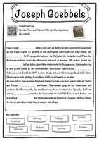 Vorschau - Unterrichtsreihen - Joseph Goebbels Lückentext mit Wortspeicher Hörverstehen und Suchsel - Seite 1