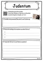 Vorschau - Unterrichtsreihen - Judentum Lückentext mit Wortspeicher Hörverstehen und Suchsel - Seite 3