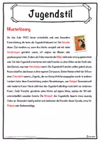 Vorschau - Unterrichtsreihen - Jugendstil Lückentext mit Wortspeicher Hörverstehen und Suchsel - Seite 2