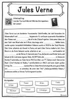 Vorschau - Unterrichtsreihen - Jules Verne Lückentext mit Wortspeicher Hörverstehen und Suchsel - Seite 1