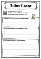 Vorschau - Unterrichtsreihen - Julius Cäsar Lückentext mit Wortspeicher Hörverstehen und Suchsel - Seite 3