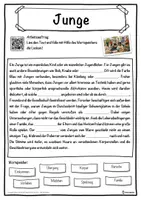 Vorschau - Unterrichtsreihen - Junge Lückentext mit Wortspeicher Hörverstehen und Suchsel - Seite 1
