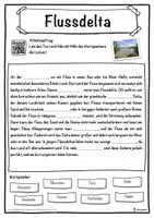 Vorschau - Unterrichtsreihen - Flussdelta Lückentext mit Wortspeicher Hörverstehen und Suchsel - Seite 1