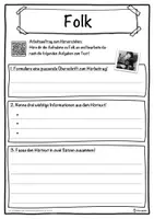 Vorschau - Unterrichtsreihen - Folk Lückentext mit Wortspeicher Hörverstehen und Suchsel - Seite 3