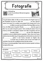 Vorschau - Unterrichtsreihen - Fotografie Lückentext mit Wortspeicher Hörverstehen und Suchsel - Seite 1