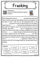 Vorschau - Unterrichtsreihen - Fracking Lückentext mit Wortspeicher Hörverstehen und Suchsel - Seite 1