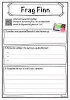 Vorschau - Unterrichtsreihen - Frag Finn Lückentext mit Wortspeicher Hörverstehen und Suchsel - Seite 3