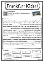 Vorschau - Unterrichtsreihen - Frankfurt (Oder) Lückentext mit Wortspeicher Hörverstehen und Suchsel - Seite 1