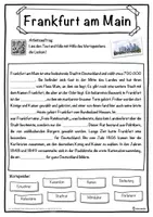Vorschau - Unterrichtsreihen - Frankfurt am Main Lückentext mit Wortspeicher Hörverstehen und Suchsel - Seite 1