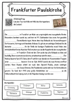 Vorschau - Unterrichtsreihen - Frankfurter Paulskirche Lückentext mit Wortspeicher Hörverstehen und Suchsel - Seite 1
