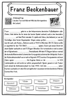 Vorschau - Unterrichtsreihen - Franz Beckenbauer Lückentext mit Wortspeicher Hörverstehen und Suchsel - Seite 1