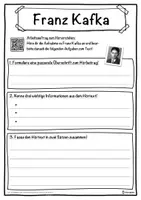 Vorschau - Unterrichtsreihen - Franz Kafka Lückentext mit Wortspeicher Hörverstehen und Suchsel - Seite 3