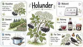 Vorschau - Arbeitsblätter - AB mit Fragen zum Thema "Holunder" + Lösungsblatt + Mindmap + Infografik - Seite 1
